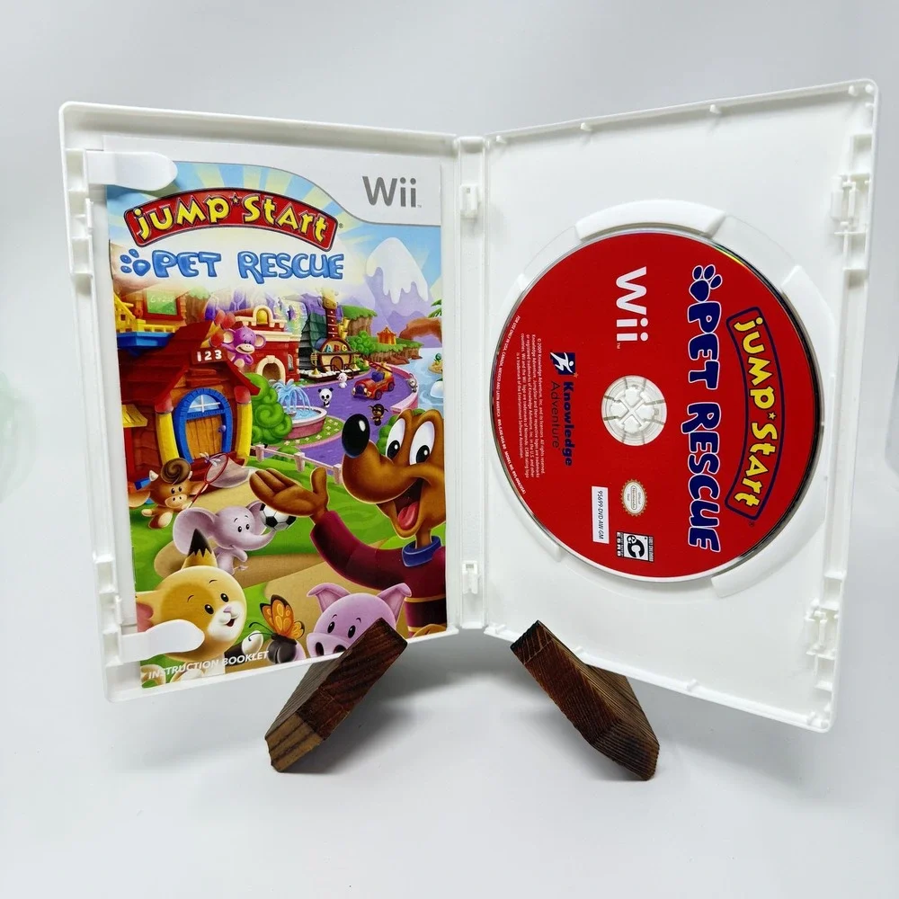 JumpStart Pet Rescue Nintendo Wii Video Game Complete CIB Kids Educational EC